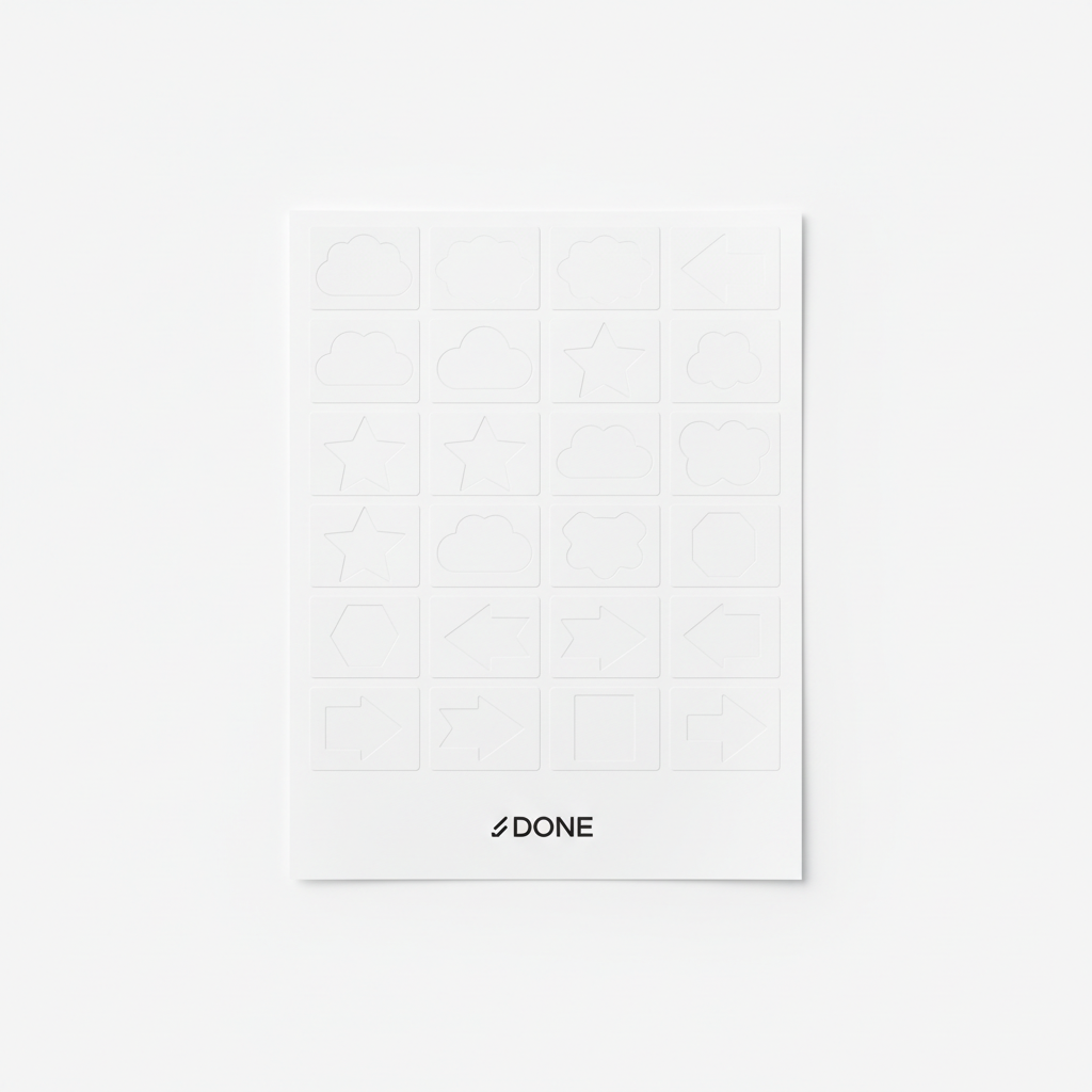 Foglio Etichette Taglio Completo